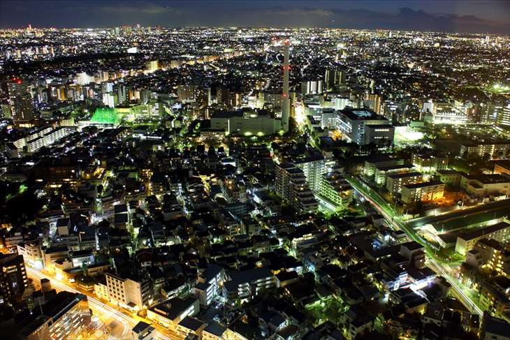 恵比寿ガーデンプレイスタワーからの夜景