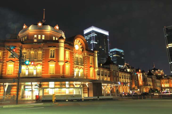 東京駅 丸の内駅舎の夜景