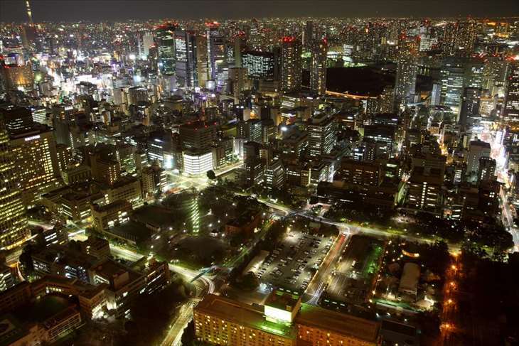東京タワー トップデッキからの夜景