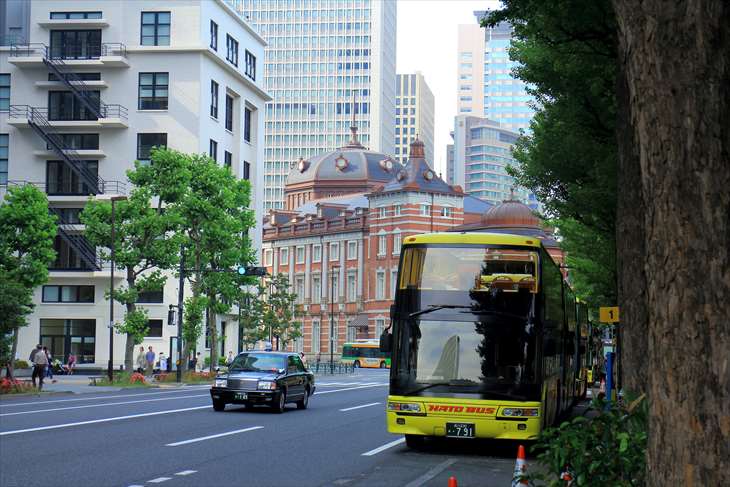 JR有楽町駅から東京駅までの風景