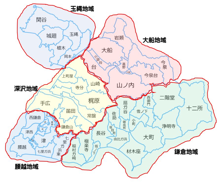 鎌倉市の行政区分
